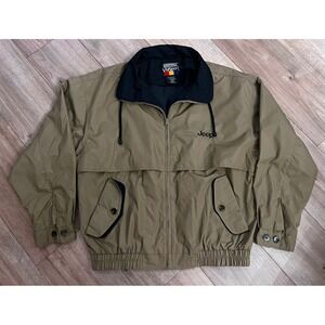 Hartwell Jeep Bomber Jacket Men's XL Full Zip Lined Embroidered Logo Green